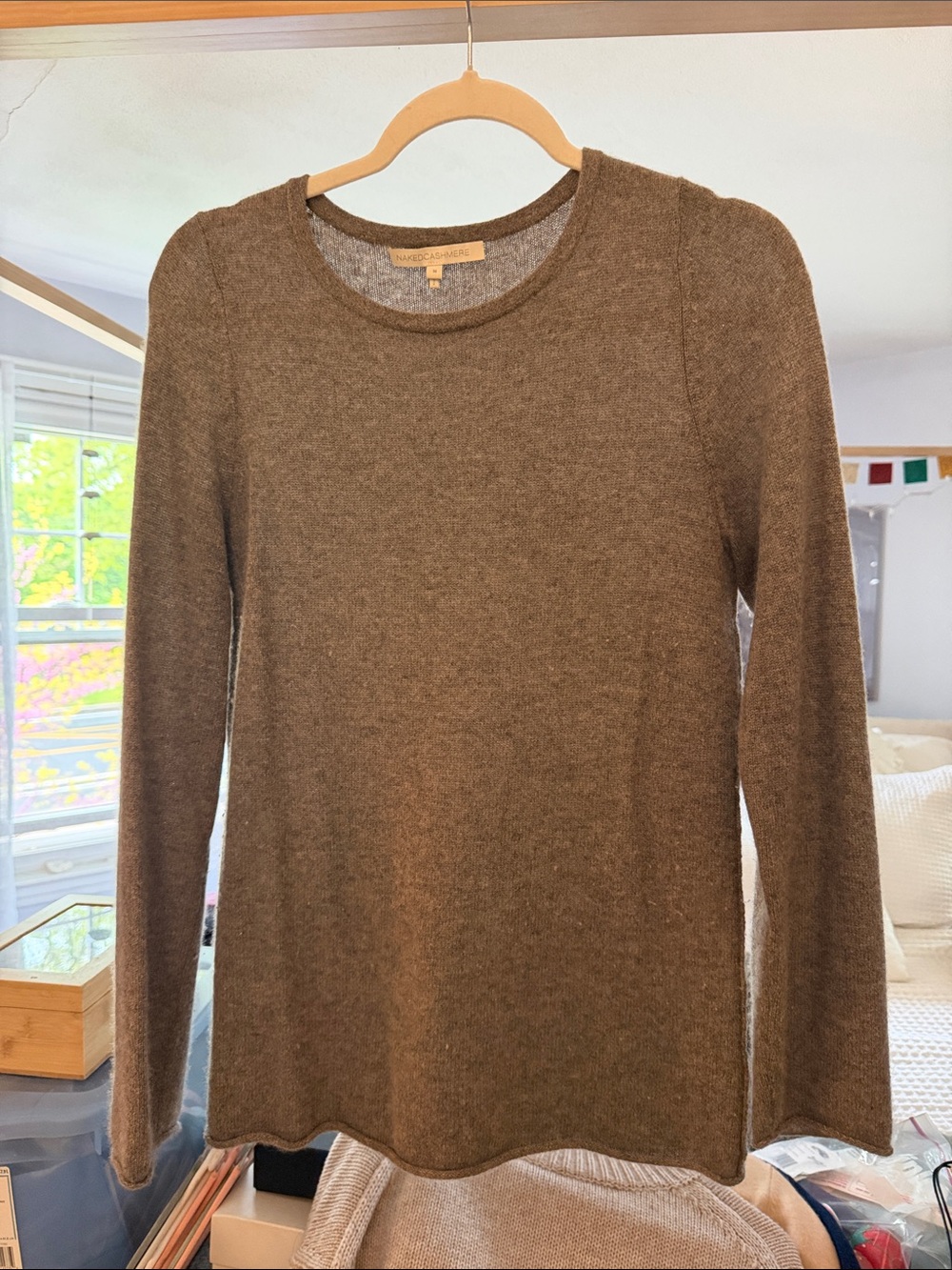 Nakedcashmere sparrow Brown Long-Sleeve cashmere Crewneck